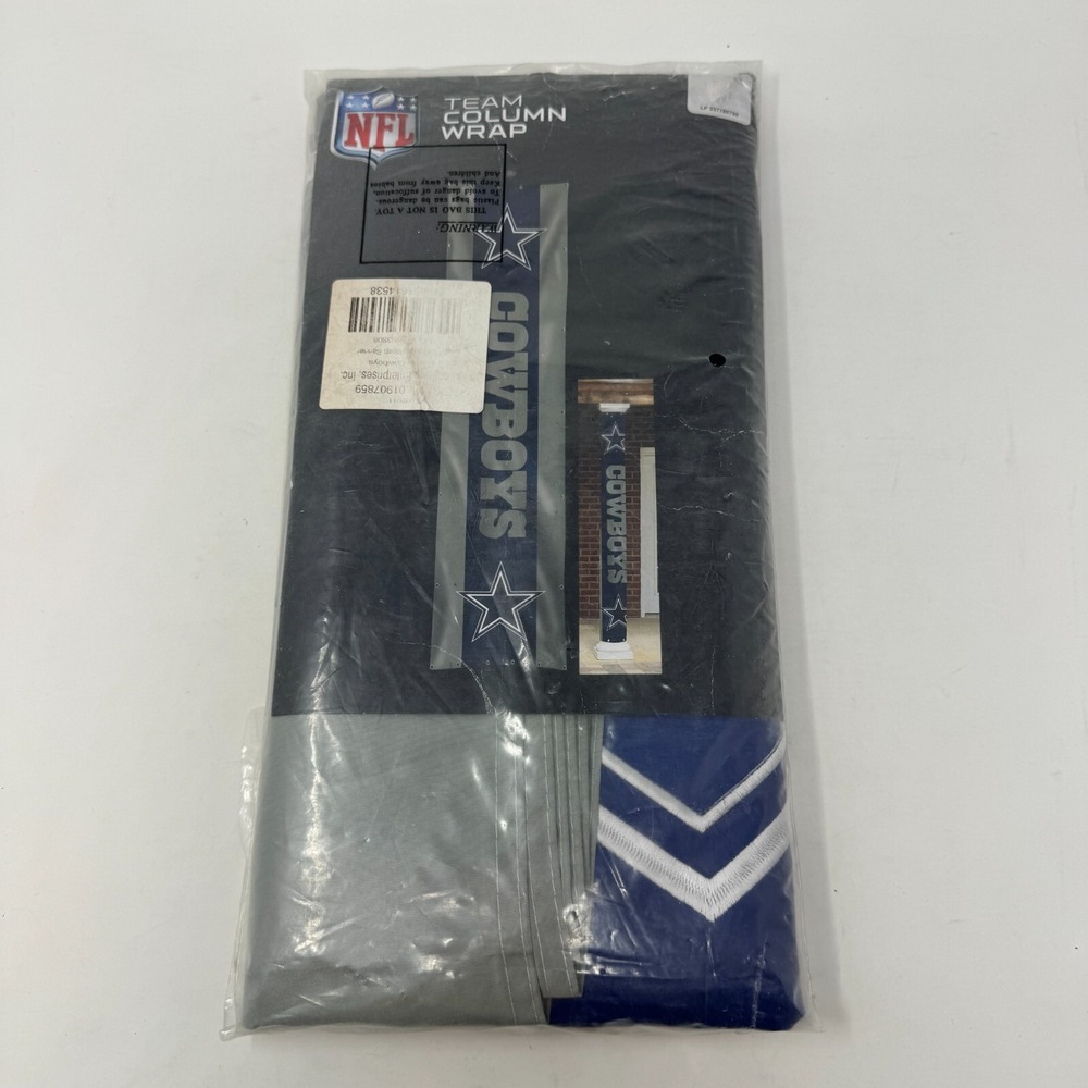 DALLAS COWBOYS‎ TEAM COLUMN WRAP INDOOR & OUTDOOR FLAG BANNER 8 FT X 2 FT ~ NFL